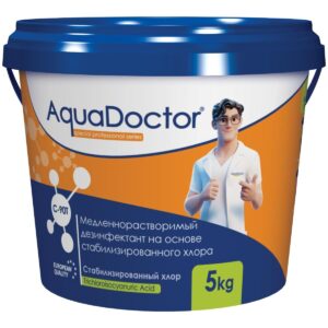 Дезинфектант для бассейна на основе хлора длительного действия AquaDoctor C-90T 5 кг
