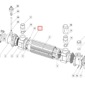 Корпус теплообменника нерж. сталь  X-TUB-G2HE-500
