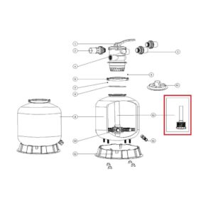 Дюзовая коробка 89011605 в комплекте с трубой для Aquaviva P500