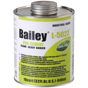 Клей L-5023HV (946ml) Bailey для ПВХ труб большого диаметра, увеличенная вязкость (аналог Tangit)