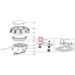 Крепление для прожекторов Aquaviva LED/UL-TP100 под лайнер