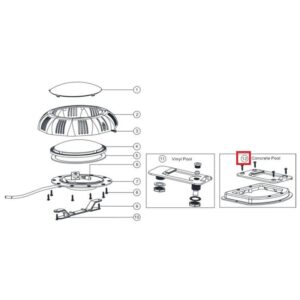 Крепление для прожекторов Aquaviva LED/UL-TP100 под бетон