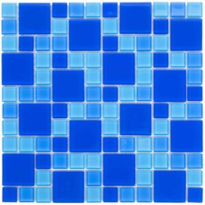 Мозаика для бассейна стеклянная Aquaviva Cristall Dark Blue DCM305 (23 мм - 48 мм) (УП.)